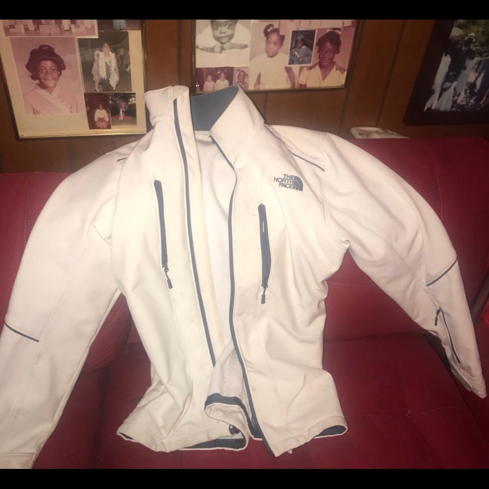 Brand new white north face jacket